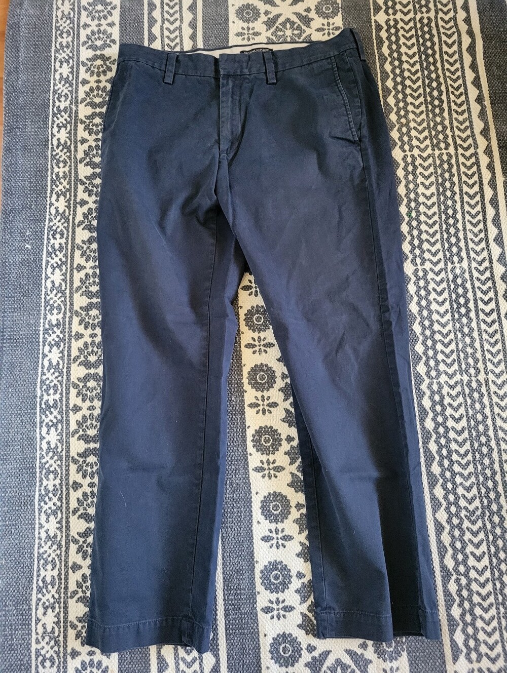 Banana Republic Navy Blue Men's Cotton Chinos Emerson Chinis 32x30